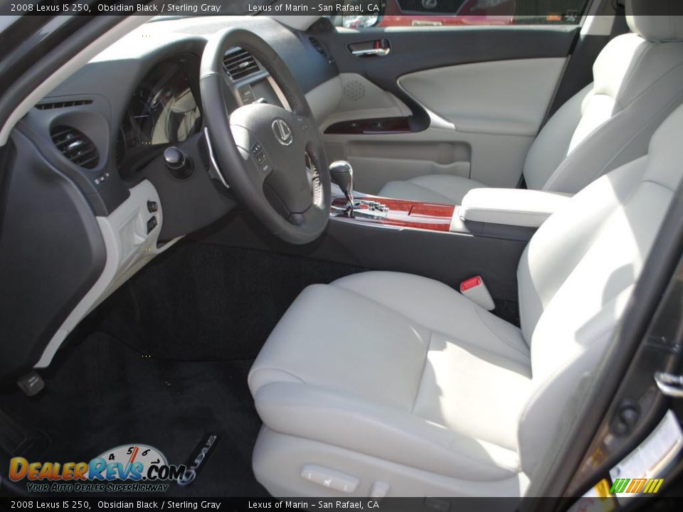 2008 Lexus IS 250 Obsidian Black / Sterling Gray Photo #13