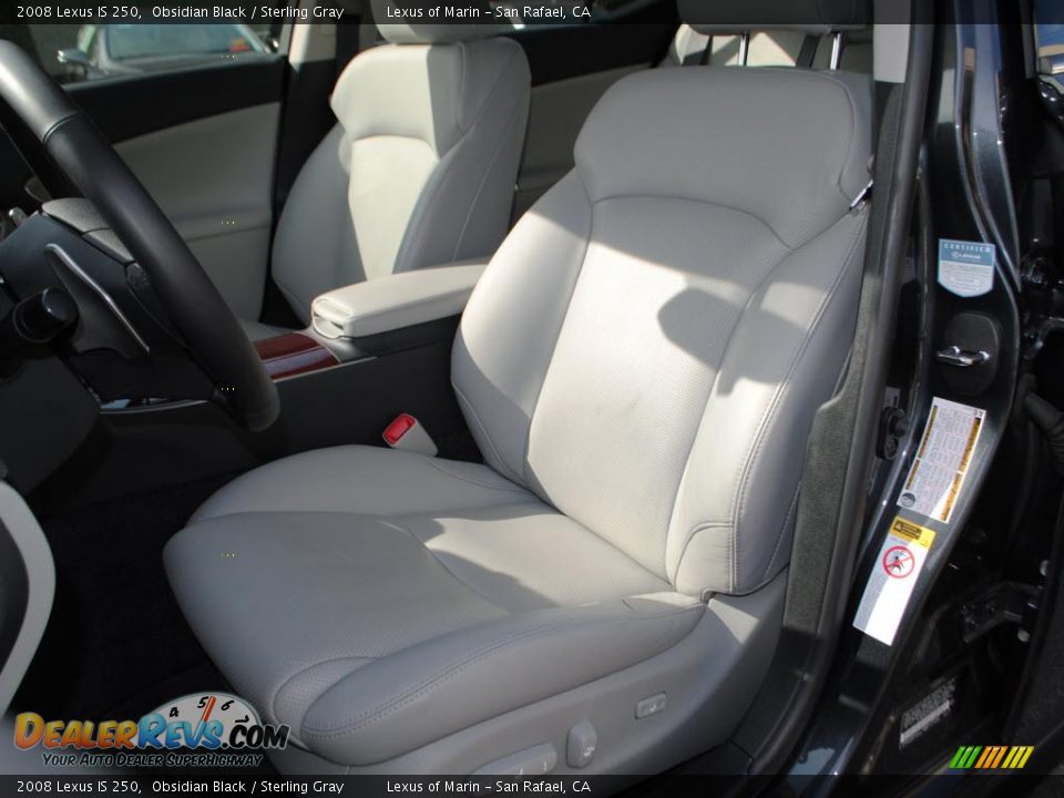 2008 Lexus IS 250 Obsidian Black / Sterling Gray Photo #16