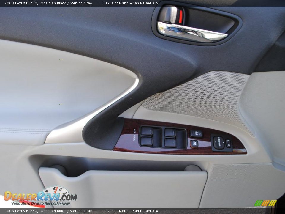 2008 Lexus IS 250 Obsidian Black / Sterling Gray Photo #18