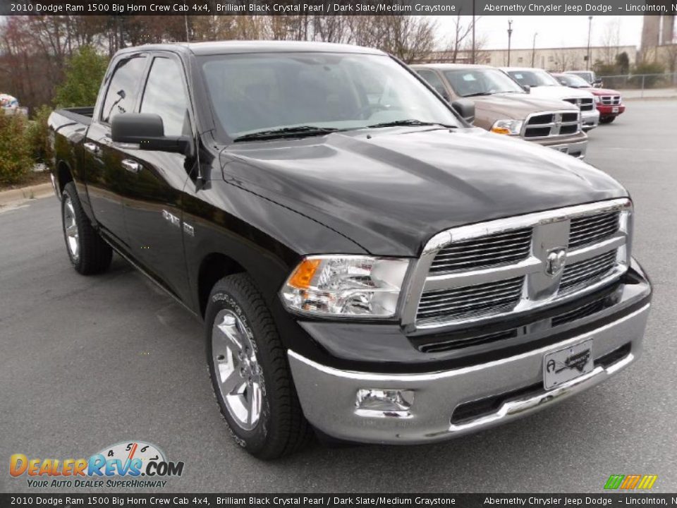 2010 Dodge Ram 1500 Big Horn Crew Cab 4x4 Brilliant Black Crystal Pearl / Dark Slate/Medium Graystone Photo #6