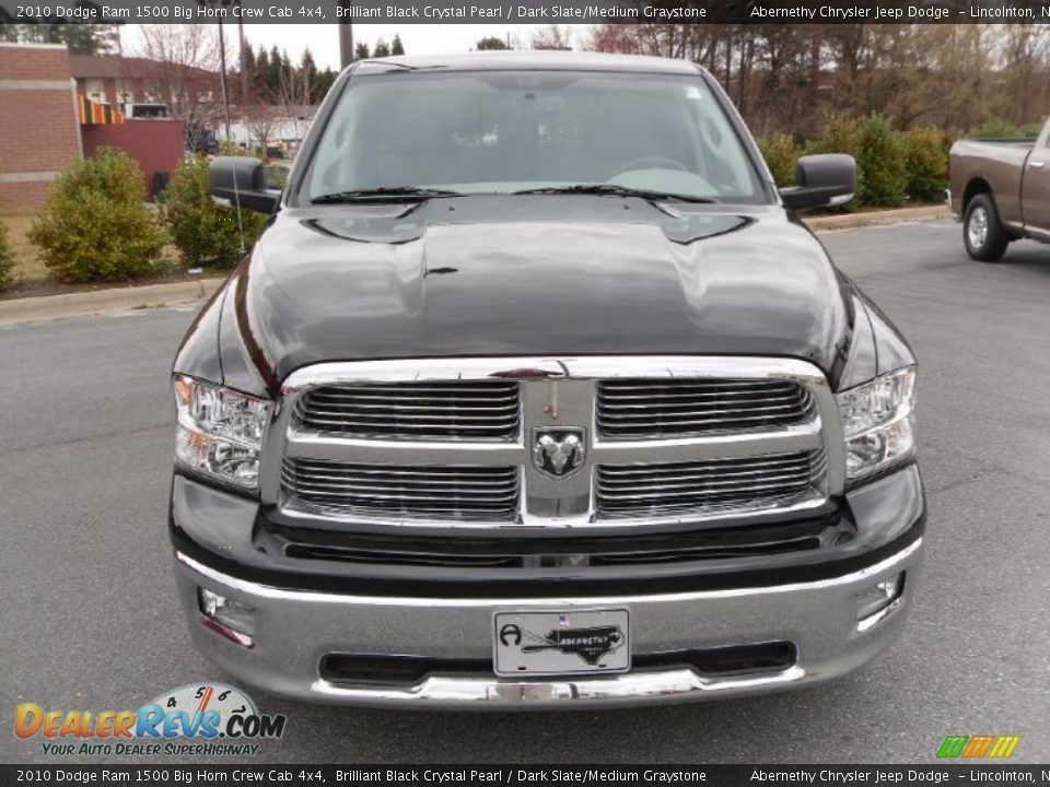 2010 Dodge Ram 1500 Big Horn Crew Cab 4x4 Brilliant Black Crystal Pearl / Dark Slate/Medium Graystone Photo #7
