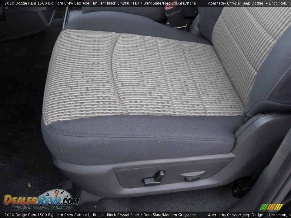 2010 Dodge Ram 1500 Big Horn Crew Cab 4x4 Brilliant Black Crystal Pearl / Dark Slate/Medium Graystone Photo #9