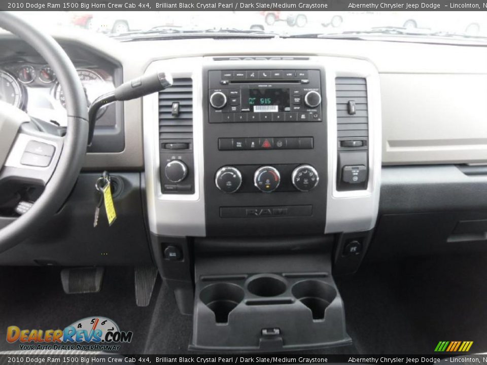 2010 Dodge Ram 1500 Big Horn Crew Cab 4x4 Brilliant Black Crystal Pearl / Dark Slate/Medium Graystone Photo #14