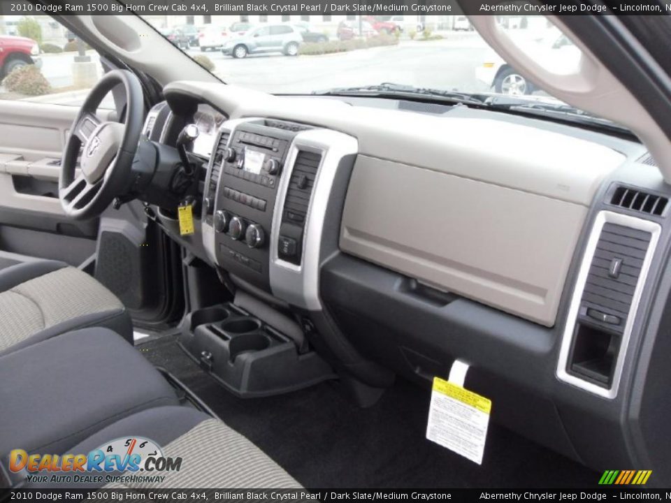2010 Dodge Ram 1500 Big Horn Crew Cab 4x4 Brilliant Black Crystal Pearl / Dark Slate/Medium Graystone Photo #17