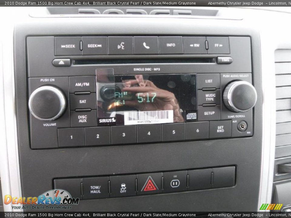 2010 Dodge Ram 1500 Big Horn Crew Cab 4x4 Brilliant Black Crystal Pearl / Dark Slate/Medium Graystone Photo #20