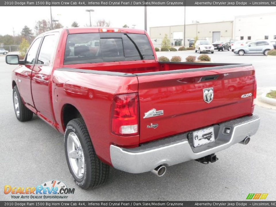 2010 Dodge Ram 1500 Big Horn Crew Cab 4x4 Inferno Red Crystal Pearl / Dark Slate/Medium Graystone Photo #2