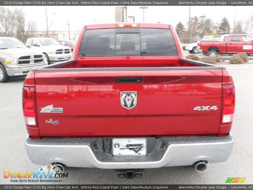 2010 Dodge Ram 1500 Big Horn Crew Cab 4x4 Inferno Red Crystal Pearl / Dark Slate/Medium Graystone Photo #3