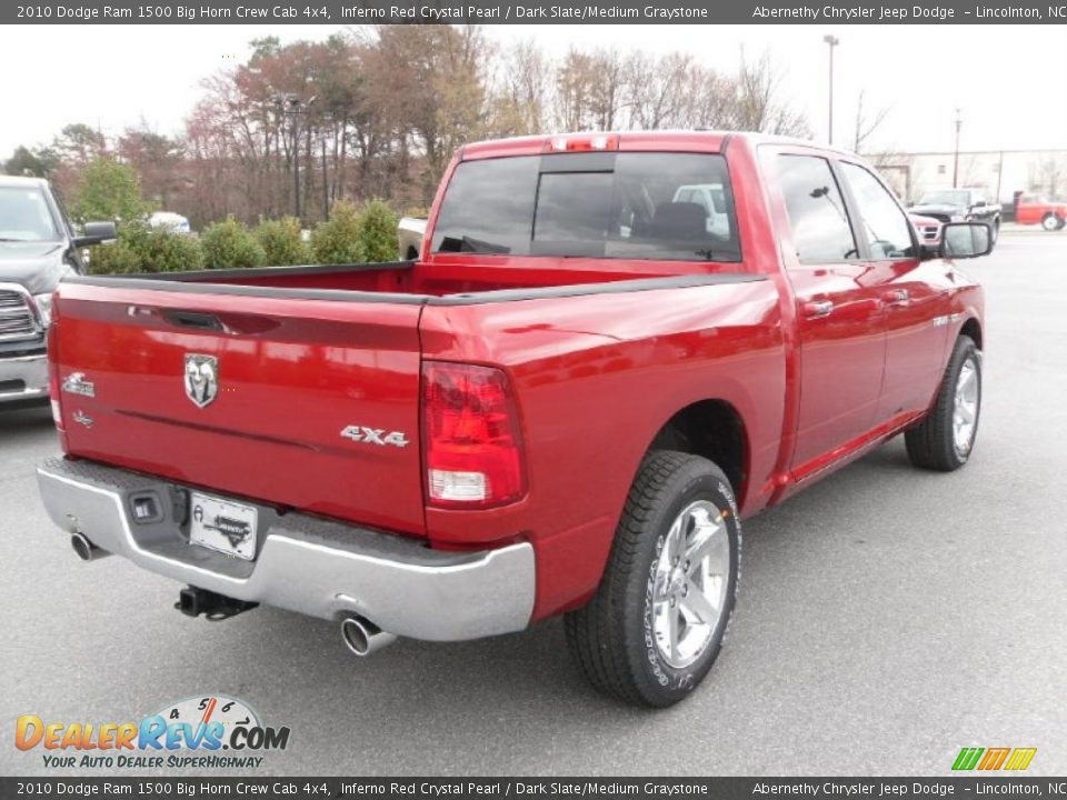 2010 Dodge Ram 1500 Big Horn Crew Cab 4x4 Inferno Red Crystal Pearl / Dark Slate/Medium Graystone Photo #5