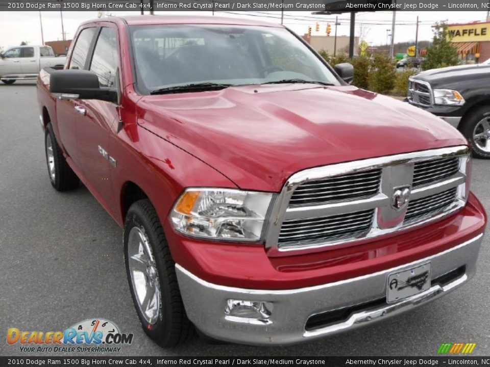 2010 Dodge Ram 1500 Big Horn Crew Cab 4x4 Inferno Red Crystal Pearl / Dark Slate/Medium Graystone Photo #6