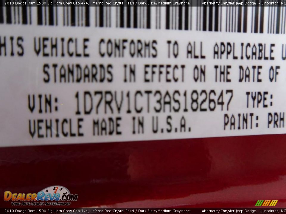 2010 Dodge Ram 1500 Big Horn Crew Cab 4x4 Inferno Red Crystal Pearl / Dark Slate/Medium Graystone Photo #11