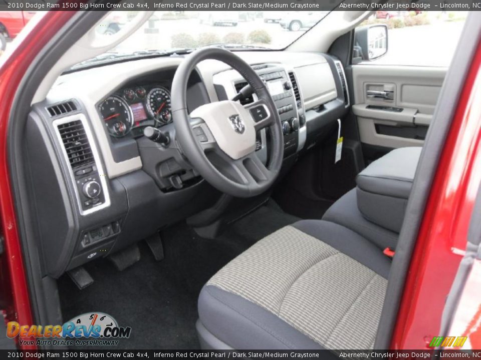 2010 Dodge Ram 1500 Big Horn Crew Cab 4x4 Inferno Red Crystal Pearl / Dark Slate/Medium Graystone Photo #27