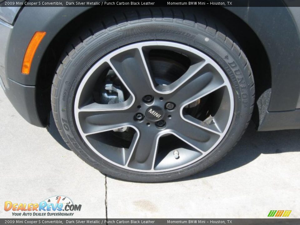 2009 Mini Cooper S Convertible Dark Silver Metallic / Punch Carbon Black Leather Photo #4