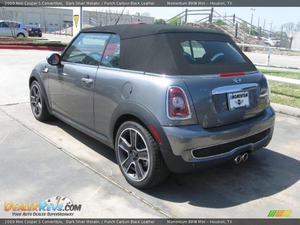 2009 Mini Cooper S Convertible Dark Silver Metallic / Punch Carbon Black Leather Photo #5