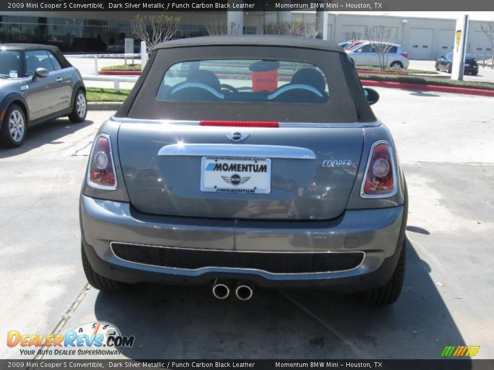 2009 Mini Cooper S Convertible Dark Silver Metallic / Punch Carbon Black Leather Photo #6