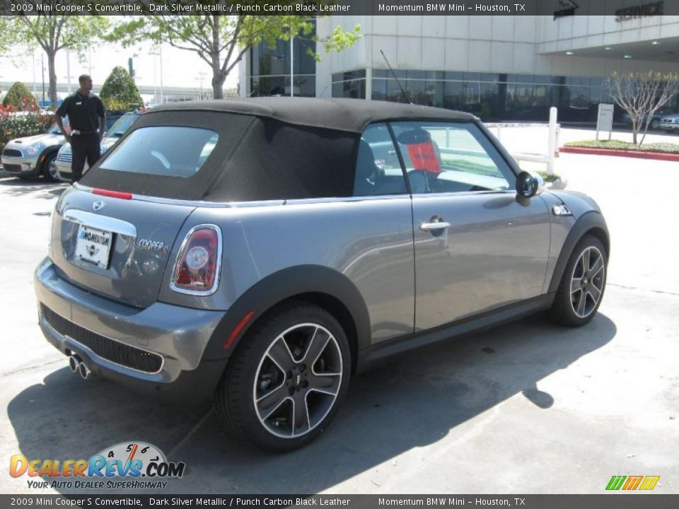2009 Mini Cooper S Convertible Dark Silver Metallic / Punch Carbon Black Leather Photo #7