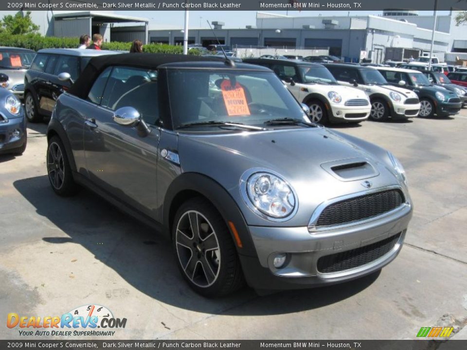 2009 Mini Cooper S Convertible Dark Silver Metallic / Punch Carbon Black Leather Photo #8