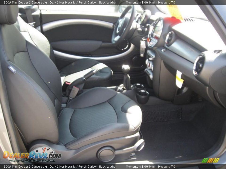 2009 Mini Cooper S Convertible Dark Silver Metallic / Punch Carbon Black Leather Photo #9