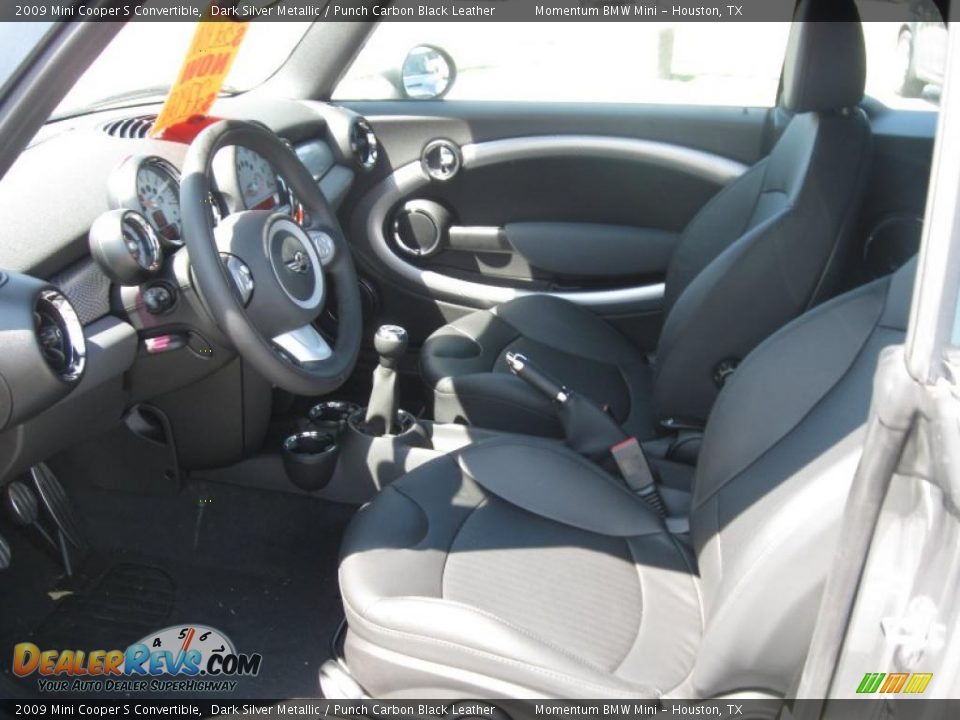 2009 Mini Cooper S Convertible Dark Silver Metallic / Punch Carbon Black Leather Photo #12