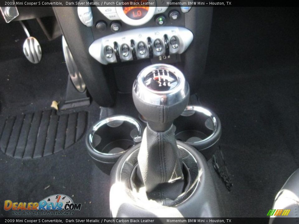 2009 Mini Cooper S Convertible Dark Silver Metallic / Punch Carbon Black Leather Photo #15