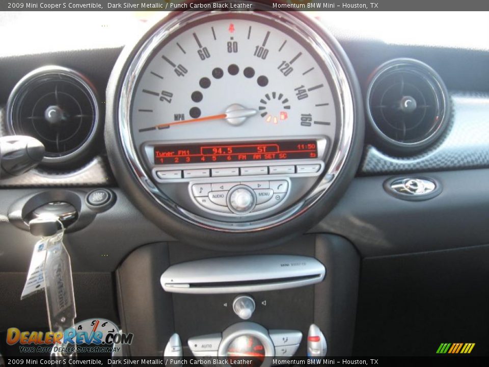 2009 Mini Cooper S Convertible Dark Silver Metallic / Punch Carbon Black Leather Photo #16