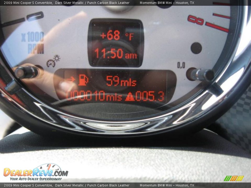 2009 Mini Cooper S Convertible Dark Silver Metallic / Punch Carbon Black Leather Photo #17