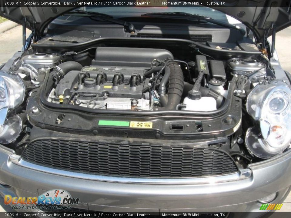 2009 Mini Cooper S Convertible Dark Silver Metallic / Punch Carbon Black Leather Photo #19