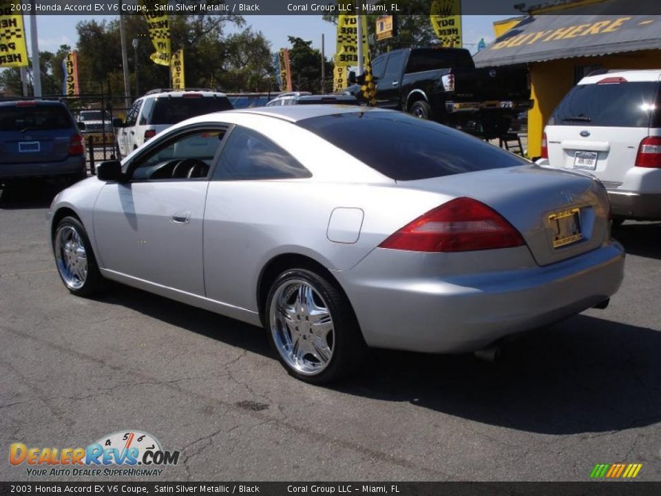 2003 Honda Accord EX V6 Coupe Satin Silver Metallic / Black Photo #4