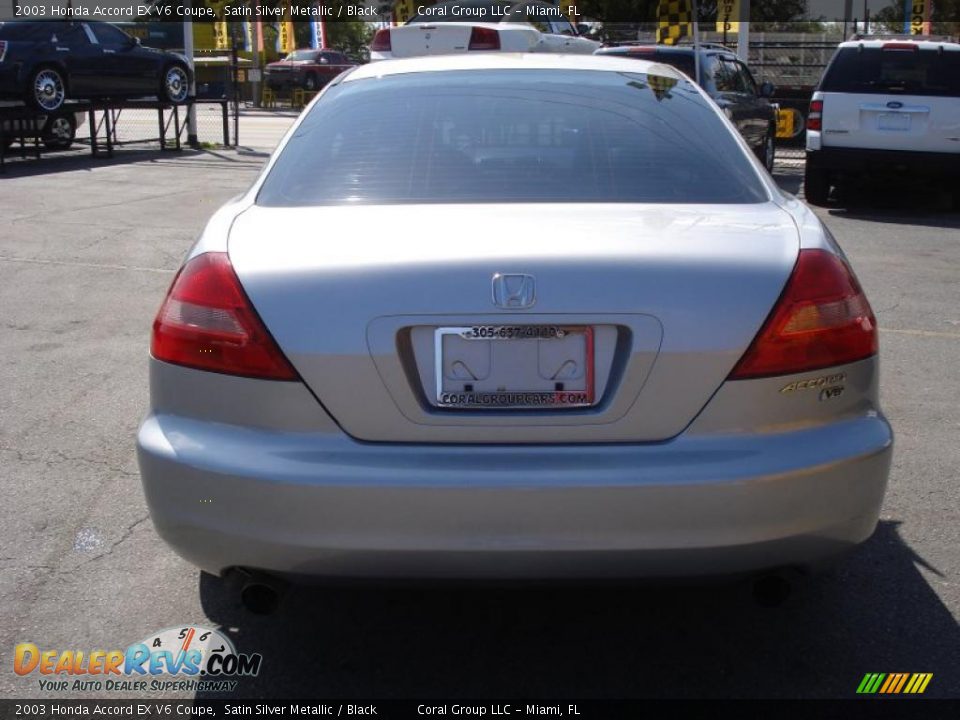 2003 Honda Accord EX V6 Coupe Satin Silver Metallic / Black Photo #5
