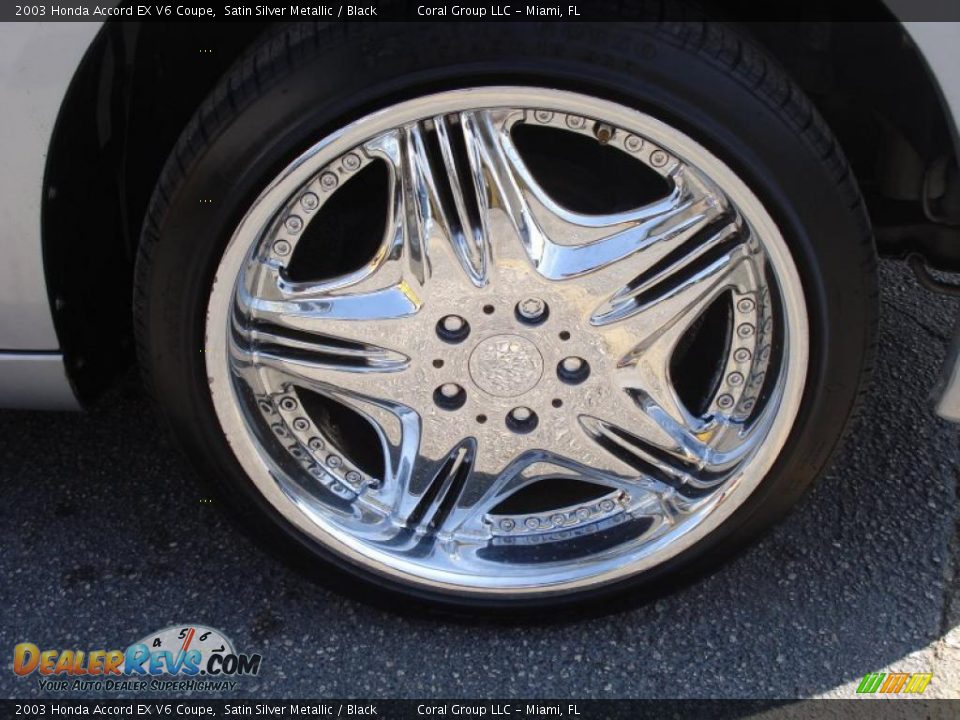 2003 Honda Accord EX V6 Coupe Satin Silver Metallic / Black Photo #7
