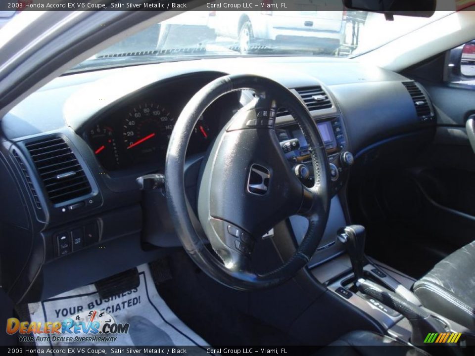2003 Honda Accord EX V6 Coupe Satin Silver Metallic / Black Photo #8