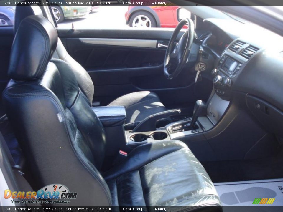 2003 Honda Accord EX V6 Coupe Satin Silver Metallic / Black Photo #11