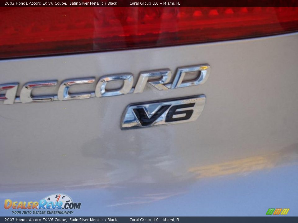 2003 Honda Accord EX V6 Coupe Satin Silver Metallic / Black Photo #12