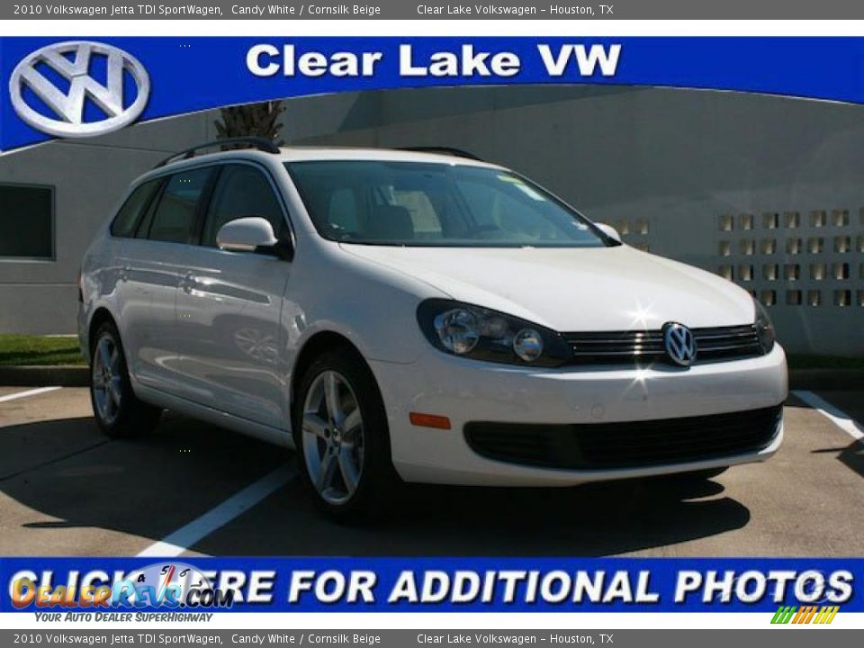 2010 Volkswagen Jetta TDI SportWagen Candy White / Cornsilk Beige Photo #1