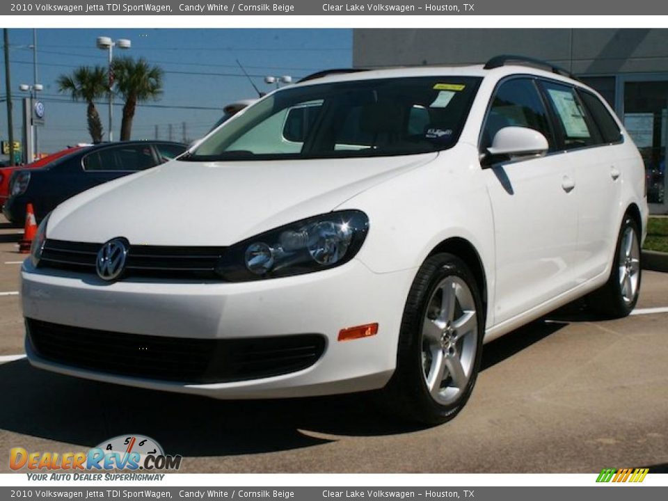 2010 Volkswagen Jetta TDI SportWagen Candy White / Cornsilk Beige Photo #3