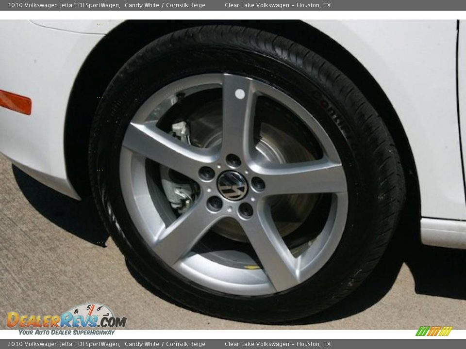 2010 Volkswagen Jetta TDI SportWagen Candy White / Cornsilk Beige Photo #5