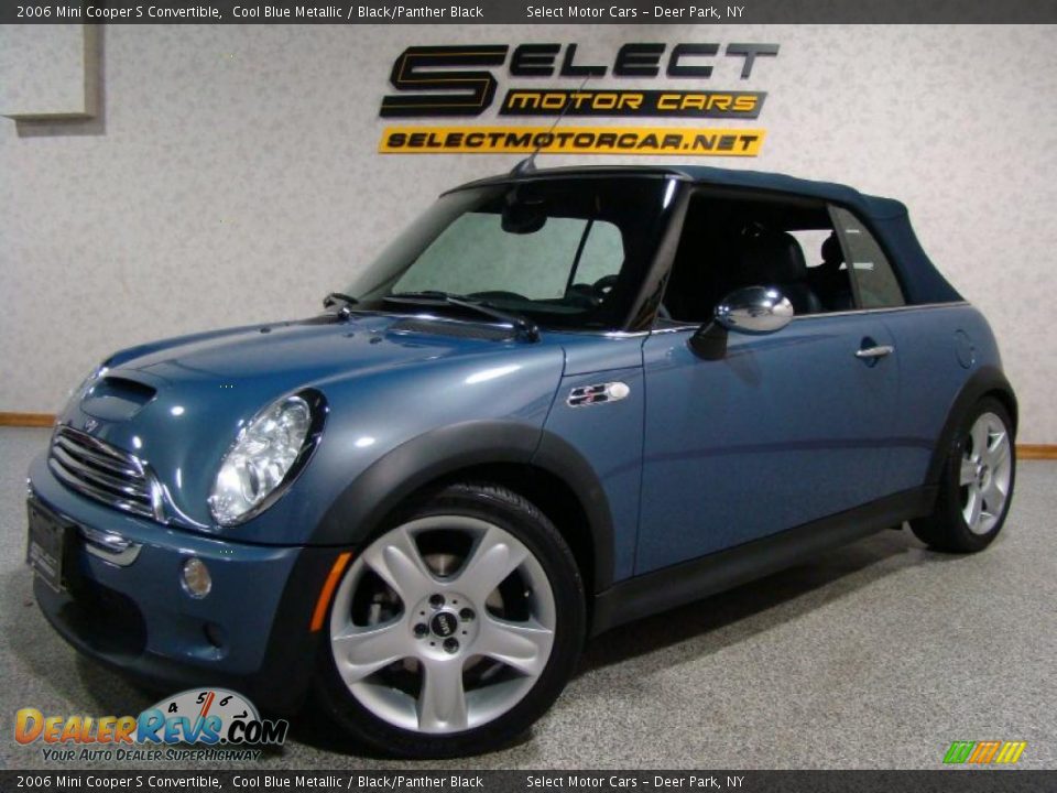 2006 Mini Cooper S Convertible Cool Blue Metallic / Black/Panther Black Photo #1