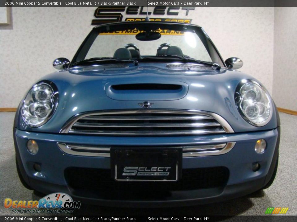 2006 Mini Cooper S Convertible Cool Blue Metallic / Black/Panther Black Photo #3