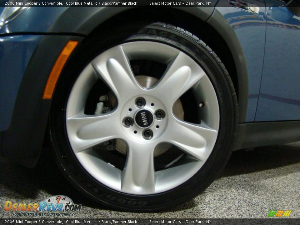 2006 Mini Cooper S Convertible Cool Blue Metallic / Black/Panther Black Photo #6