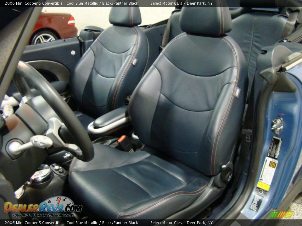 2006 Mini Cooper S Convertible Cool Blue Metallic / Black/Panther Black Photo #8