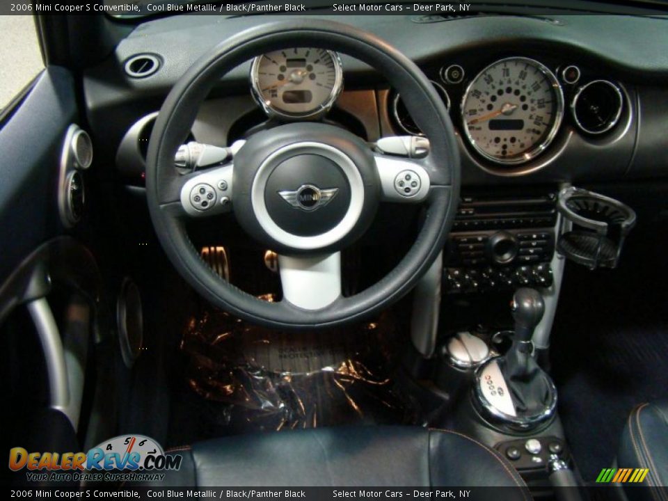2006 Mini Cooper S Convertible Cool Blue Metallic / Black/Panther Black Photo #10