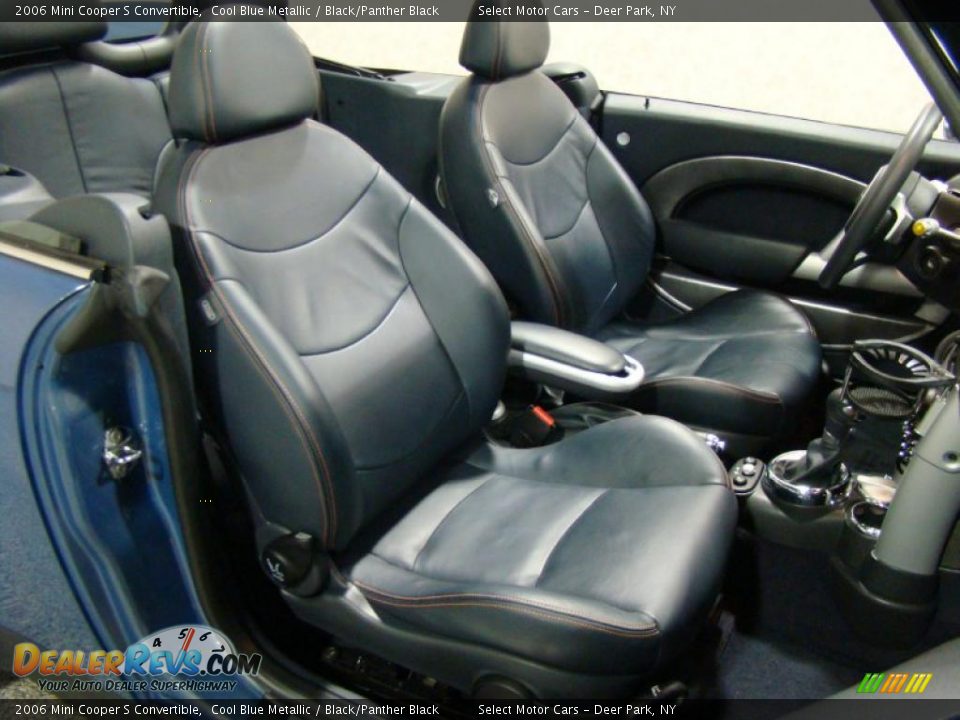2006 Mini Cooper S Convertible Cool Blue Metallic / Black/Panther Black Photo #13