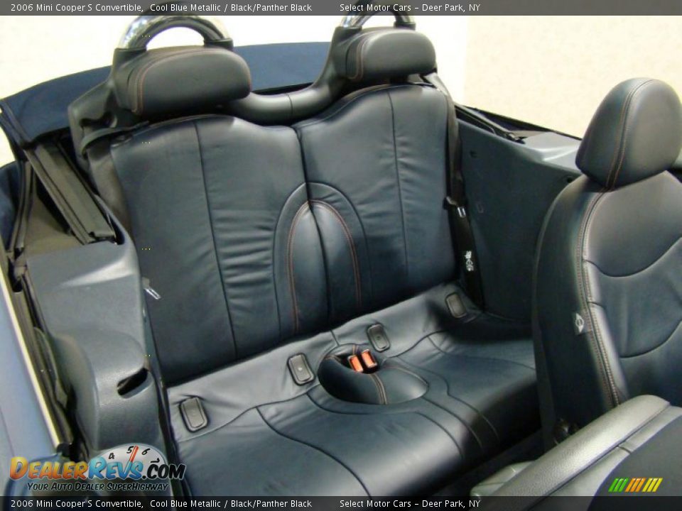 2006 Mini Cooper S Convertible Cool Blue Metallic / Black/Panther Black Photo #14