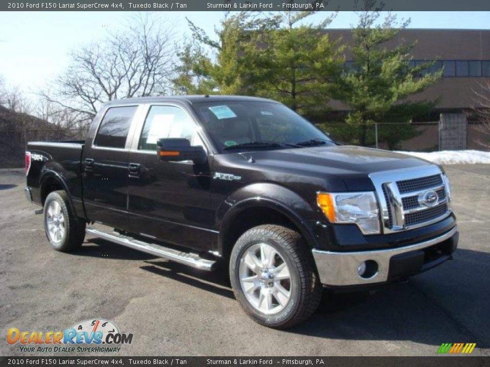 2010 Ford F150 Lariat SuperCrew 4x4 Tuxedo Black / Tan Photo #1