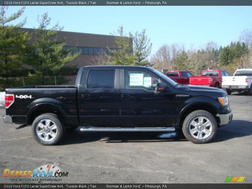2010 Ford F150 Lariat SuperCrew 4x4 Tuxedo Black / Tan Photo #2