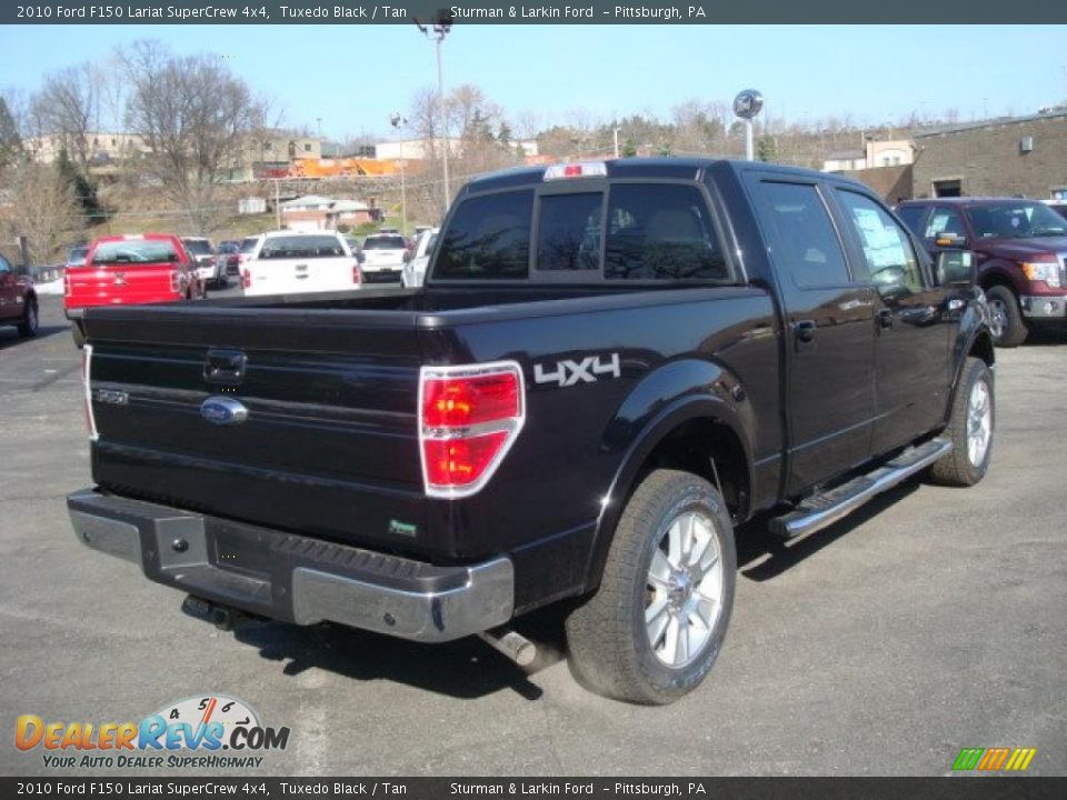 2010 Ford F150 Lariat SuperCrew 4x4 Tuxedo Black / Tan Photo #3