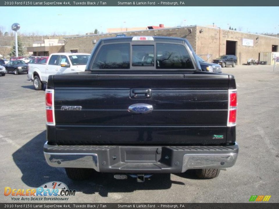 2010 Ford F150 Lariat SuperCrew 4x4 Tuxedo Black / Tan Photo #4