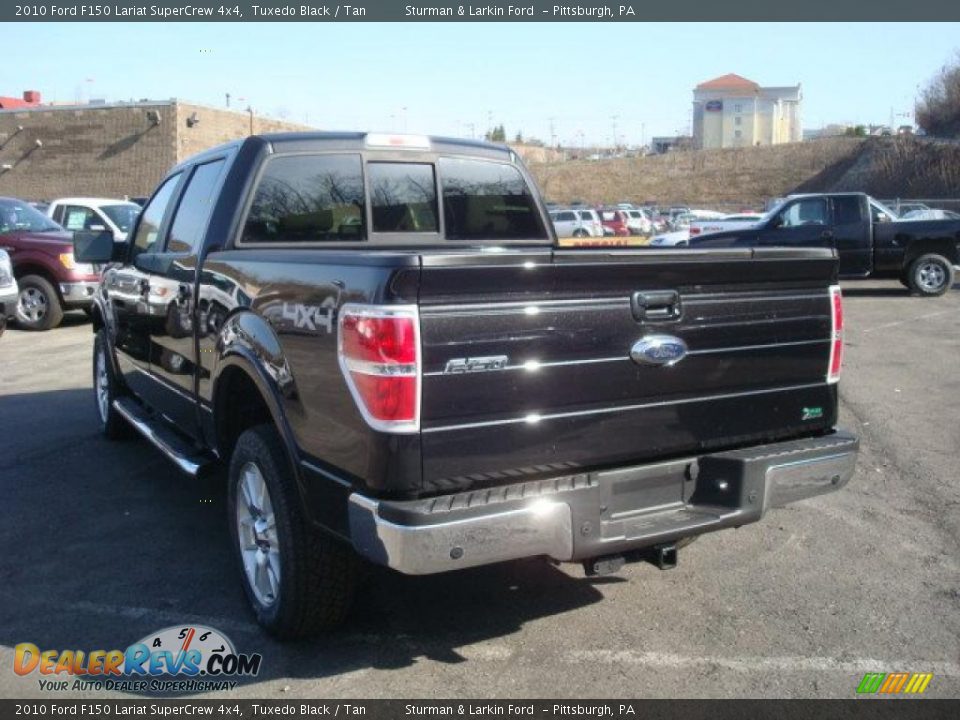 2010 Ford F150 Lariat SuperCrew 4x4 Tuxedo Black / Tan Photo #5