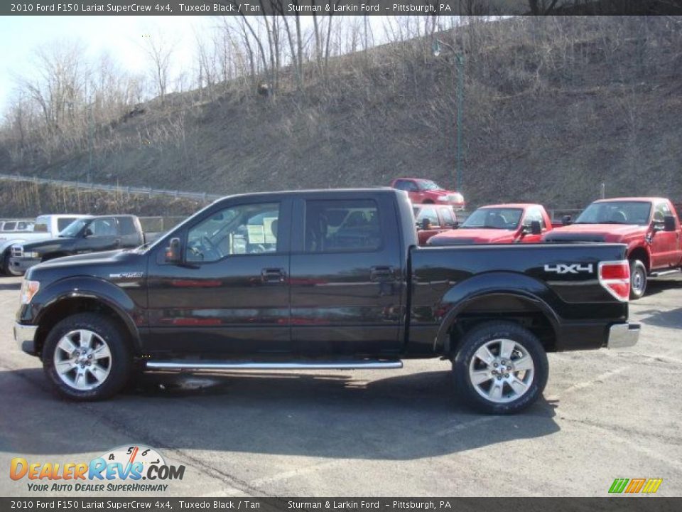 2010 Ford F150 Lariat SuperCrew 4x4 Tuxedo Black / Tan Photo #6