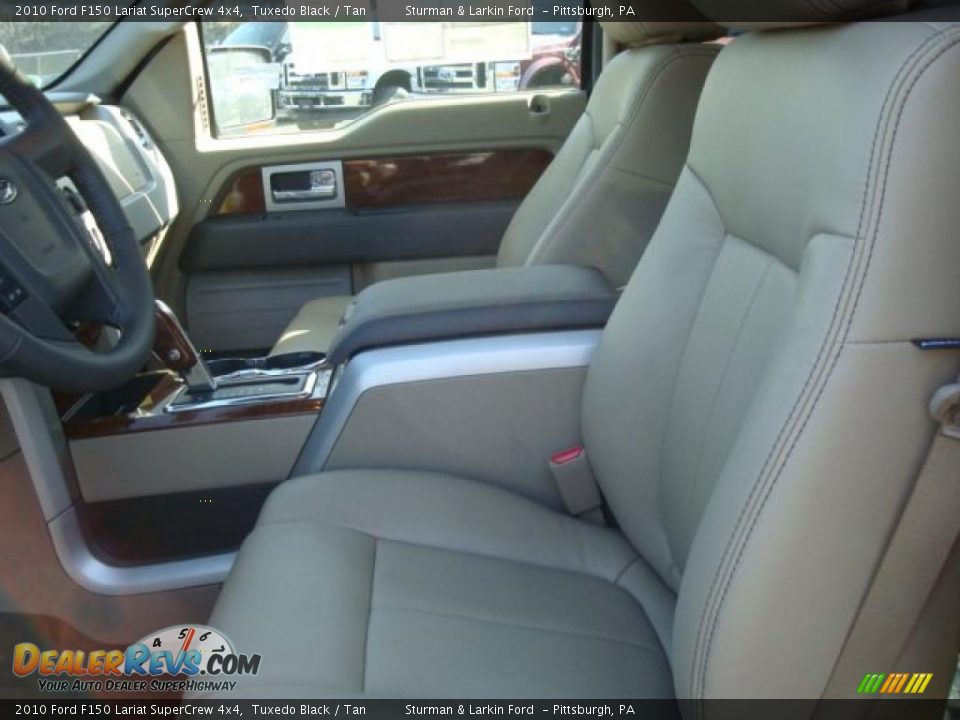 2010 Ford F150 Lariat SuperCrew 4x4 Tuxedo Black / Tan Photo #7
