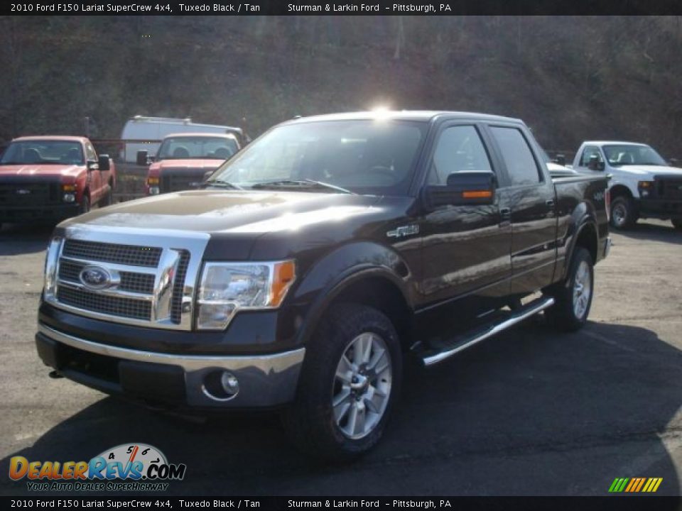 2010 Ford F150 Lariat SuperCrew 4x4 Tuxedo Black / Tan Photo #10